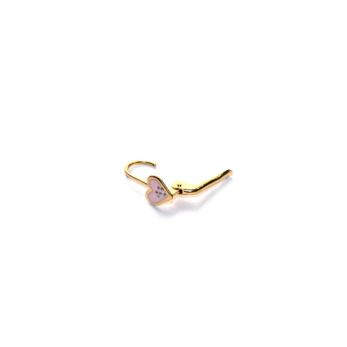 Boucles d'oreilles Boucles d’oreilles bébé monachella cœur émaillé rose en or 18k 58 Facettes 47296008