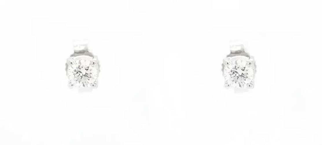 Boucles d'oreilles Boucles d’oreilles puces point lumière en or blanc 18 carats et diamants 58 Facettes 12460