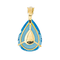 Pendentif Pendentif en or jaune 18 carats, topaze et diamant 58 Facettes 4002853CN
