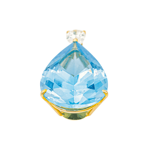 Pendentif Pendentif en or jaune 18 carats, topaze et diamant 58 Facettes 4002853CN