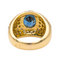 Bague 49.5 Bague en or jaune 18 carats avec saphir ovale et diamants 58 Facettes 4002856CN