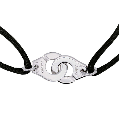 Bracelet Dinh Van Menottes - Bracelet cordon en or blanc 18 carats 58 Facettes 4006774CN