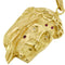 Pendentif Pendentif visage du Christ en or jaune 18 ct avec rubis et diamants 58 Facettes 40105