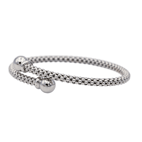 Bracelet Bracelet jonc souple en or blanc 18 carats 58 Facettes 4013367CN