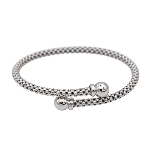 Bracelet Bracelet jonc souple en or blanc 18 carats 58 Facettes 4013367CN