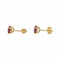 Boucles d'oreilles Boucles d'oreilles puces en or jaune 18 carats et rubis 58 Facettes 4021228RV