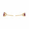 Boucles d'oreilles Boucles d'oreilles puces en or jaune 18 carats et rubis 58 Facettes 4021228RV