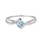 Bague 50 Bague solitaire en or blanc 18 carats sertie d’une topaze 58 Facettes 4021229RV
