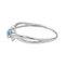 Bague 50 Bague solitaire en or blanc 18 carats sertie d’une topaze 58 Facettes 4021229RV