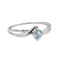 Bague 50 Bague solitaire en or blanc 18 carats sertie d’une topaze 58 Facettes 4021229RV