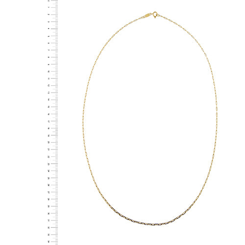 Collier Chini - Collier maille forçat à traversins en or jaune 18 ct 58 Facettes 40238