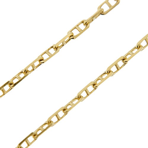 Collier Chini - Collier maille forçat à traversins en or jaune 18 ct 58 Facettes 40238
