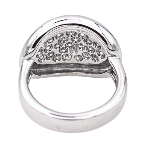 Bague 58 Bague pavée en or blanc 18 carats et diamants taille brillant 58 Facettes 4031098RV