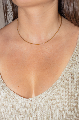 Collier Collier chaîne en or jaune 18 carats, maille infini 58 Facettes 4033212CN