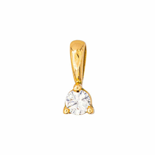 Pendentif Pendentif en or jaune 18 carats avec diamant taille brillant 58 Facettes 4033213CN
