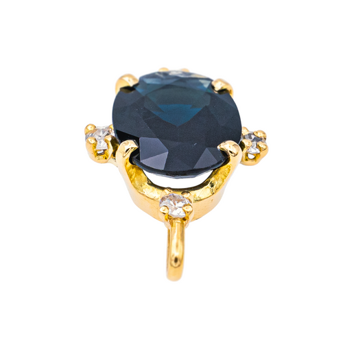 Pendentif Pendentif en or jaune 18 carats avec saphir et diamants 58 Facettes 4049093CN