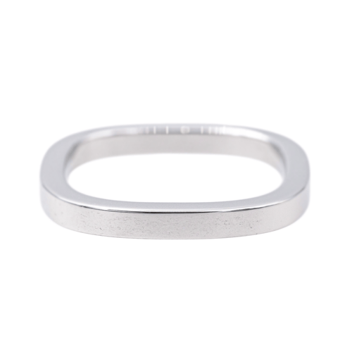 Bague 45 Dinh Van - Bague alliance carrée en or blanc 18 carats 58 Facettes 4061239CN