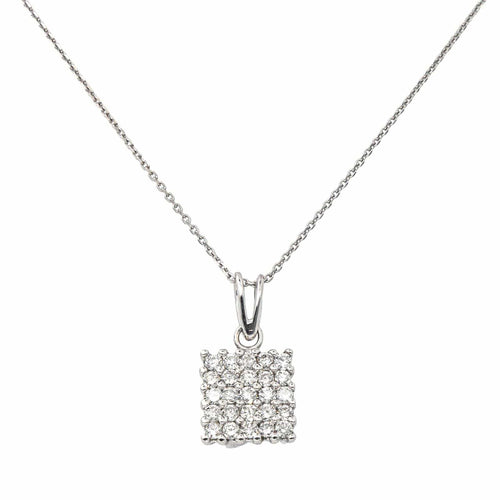 Collier Collier pendentif - Diamants en or blanc 18 carats 58 Facettes 4061322CN