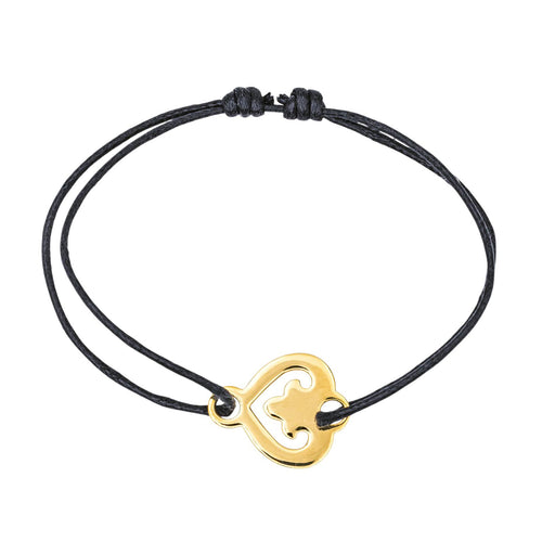 Bracelet O.J. Perrin Légendes - Bracelet cœur en or jaune 18 carats 58 Facettes 4061984CN