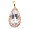 Pendentif Pendentif poire en or rose 18 carats morganite et diamants 58 Facettes 4063808RV