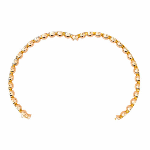 Bracelet Bracelet jonc serti de diamants en or rose et or blanc 18 carats 58 Facettes 4069160CN