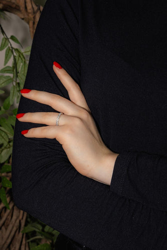 Bague 52 Alliance américaine - Bague en or blanc 18 carats et diamants 58 Facettes 4084161CN