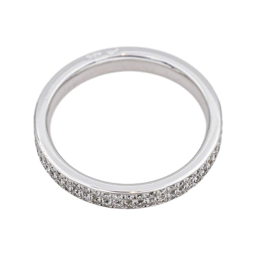 Bague 52 Alliance américaine - Bague en or blanc 18 carats et diamants 58 Facettes 4084161CN
