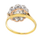 Bague 55 Bague marguerite en or jaune et platine avec diamants 58 Facettes 4084163CN