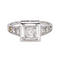 Bague 55 Bague en or blanc 18 carats sertie de diamants 58 Facettes 4084164CN
