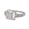 Bague 55 Bague en or blanc 18 carats sertie de diamants 58 Facettes 4084164CN