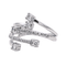 Bague 55 Bague pavée en or blanc 18 carats et diamants 58 Facettes 4086039CN