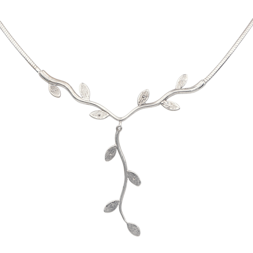 Collier Collier négligé en or blanc 18 carats et diamants 58 Facettes 4087022RV