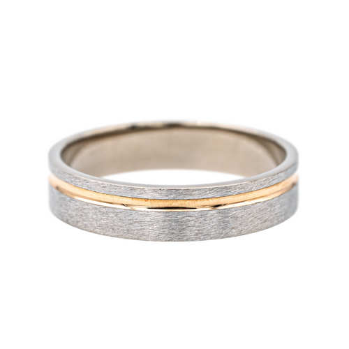 Bague 55 Guérin - Bague alliance en or blanc et or rose 18 carats 58 Facettes 4098638RV