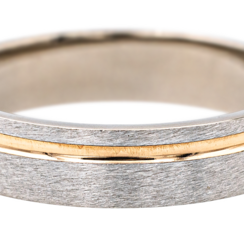 Bague 55 Guérin - Bague alliance en or blanc et or rose 18 carats 58 Facettes 4098638RV