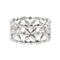 Bague 54 Mauboussin - Bague bandeau à motif floral en or blanc 58 Facettes 4098642RV