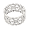 Bague 54 Mauboussin - Bague bandeau à motif floral en or blanc 58 Facettes 4098642RV