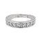 Bague 53 Bague demi-alliance en or blanc 18 carats et diamants 58 Facettes 4098653RV
