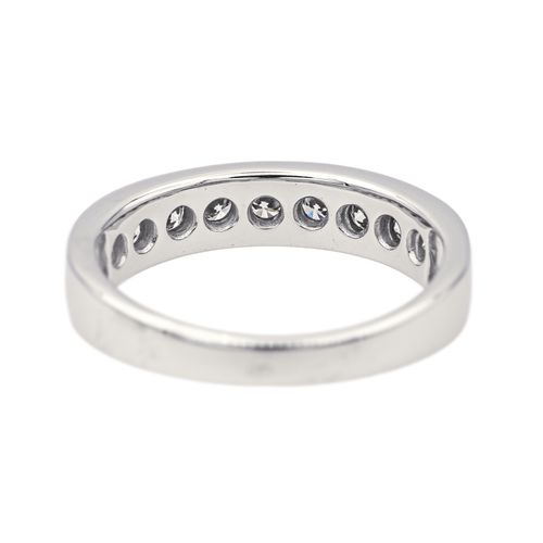 Bague 53 Bague demi-alliance en or blanc 18 carats et diamants 58 Facettes 4098653RV