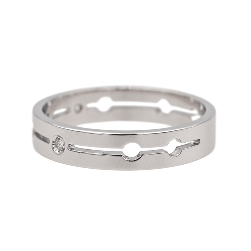 Bague 54 Dinh Van Pulse - Bague en or blanc avec diamants 58 Facettes 4098671RV