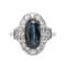 Bague 59 Pompadour - Bague Art déco en platine saphir et diamants 58 Facettes 4099640CN