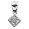 Pendentif Pendentif en or blanc 18 carats avec diamants taille princesse 58 Facettes 4113811CN