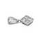 Pendentif Pendentif en or blanc 18 carats avec diamants taille princesse 58 Facettes 4113811CN