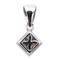 Pendentif Pendentif en or blanc 18 carats avec diamants taille princesse 58 Facettes 4113811CN