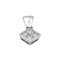 Pendentif Pendentif en or blanc 18 carats avec diamants taille princesse 58 Facettes 4113811CN