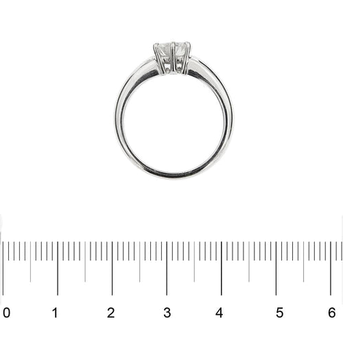 Bague 54 Bague solitaire diamant 0,90 ct en or blanc 18 kt 58 Facettes 4114