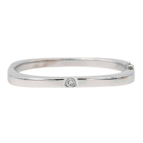 Bracelet Bracelet jonc en or blanc 18 carats avec diamant taille brillant 58 Facettes 4125740RV