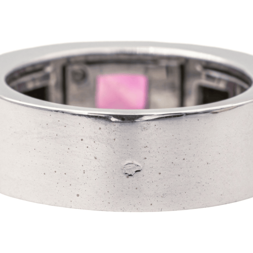 Bague 55 Chopard - Bague chevalière bandeau en or blanc 18 carats à tourmaline 58 Facettes 4134629CN