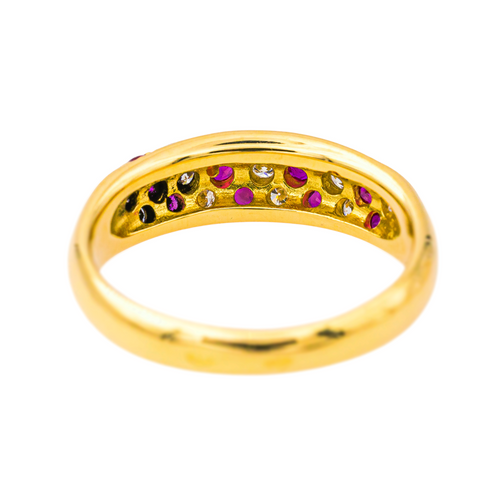 Bague 54 Bague jonc en or jaune 18 carats, rubis et diamants 58 Facettes 4137830CN