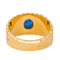 Bague 52 Bague bandeau en or jaune 18K sertie d’un saphir ovale 58 Facettes 4145038CN