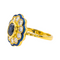 Bague 53 Bague Pompadour en or jaune avec saphir ovale et diamants 58 Facettes 4145049CN